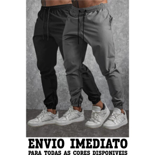 Kit 2 Calça Academia Com Elastano tactel Esportiva Masculina em Oferta na Shopee