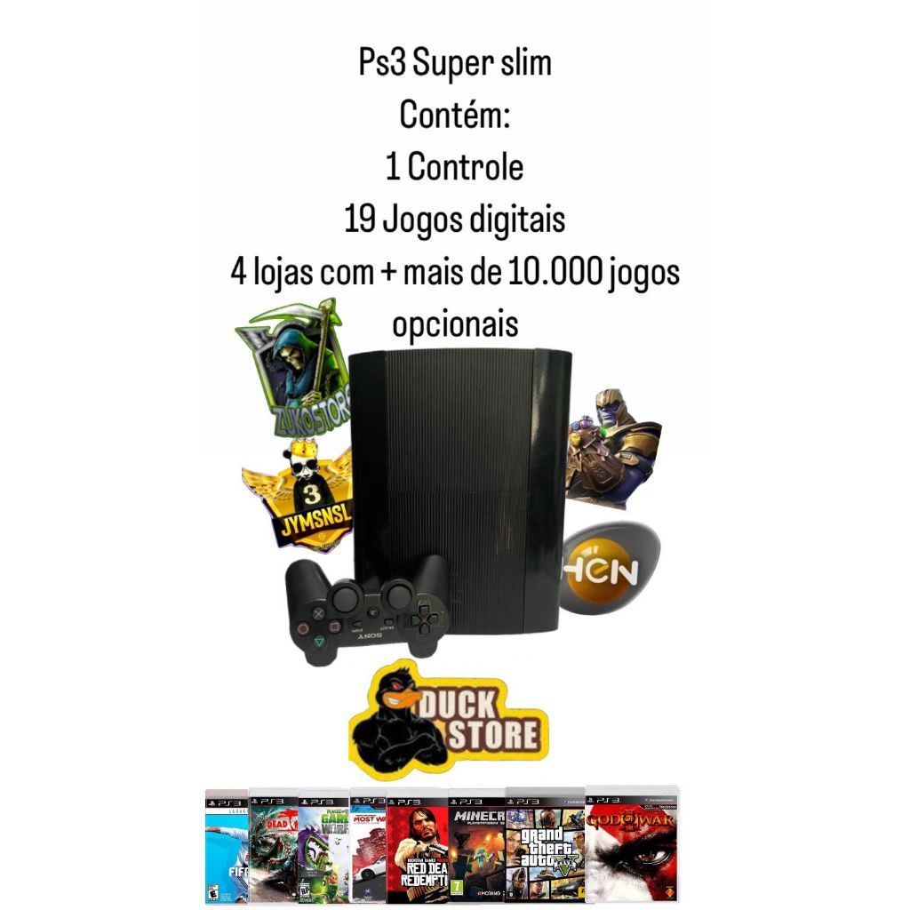 Ps3 Super Slim destravado completo com jogos