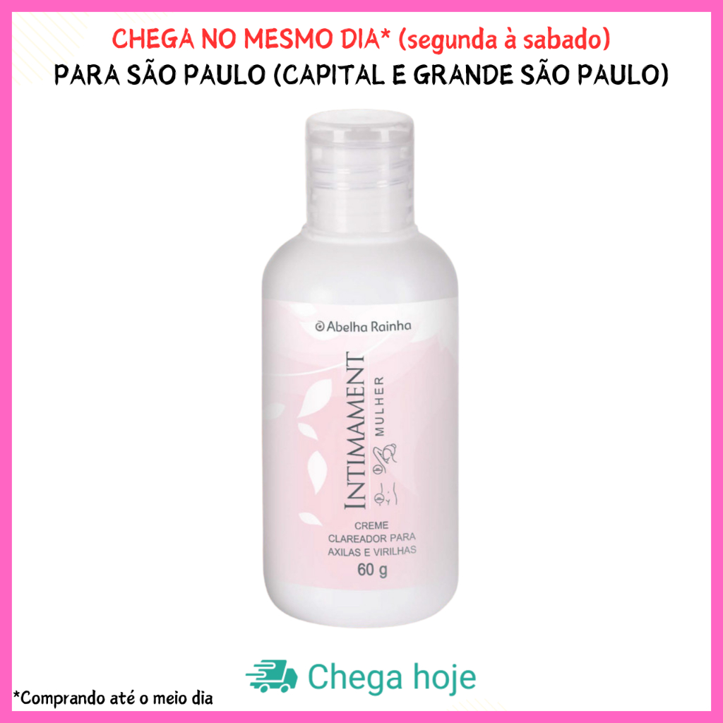 Creme Clareador Para Axilas e Virilhas Intimament Mulher Abelha Rainha 60g