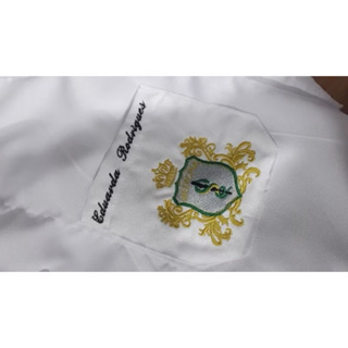 Bolso bordado para jaleco unissex em Oferta na Shopee