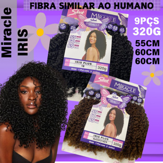 Cabelo cacheado Miracle Iris Plus  Humano Hair 55/60/65cm 320g em Oferta na Shopee