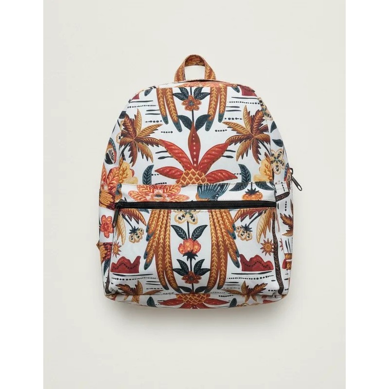 Mochila Escolar Casual Urbana Trendy Print - Estilo E Versatilidade - ESTAMPADA TROPICAL