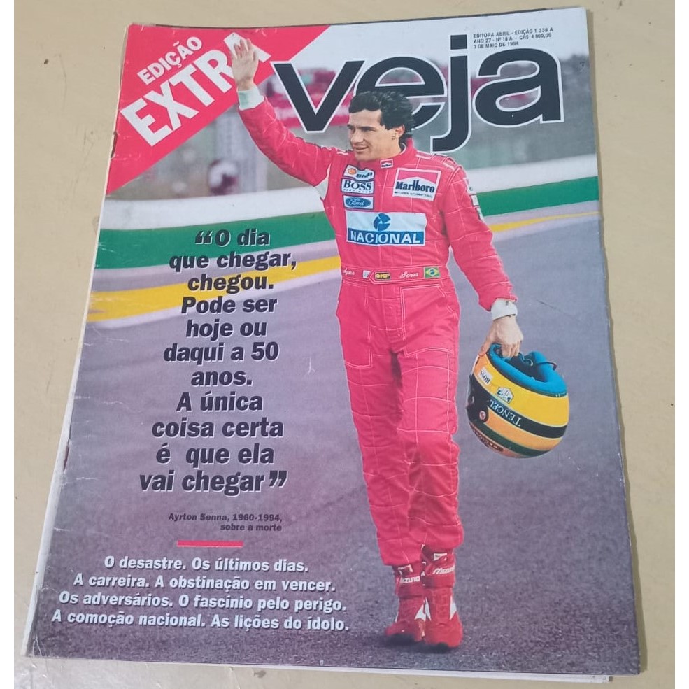 Revista Veja Extra Edição 1 338 A - Ayrton Senna 1960 - 1994 - O Desastre.