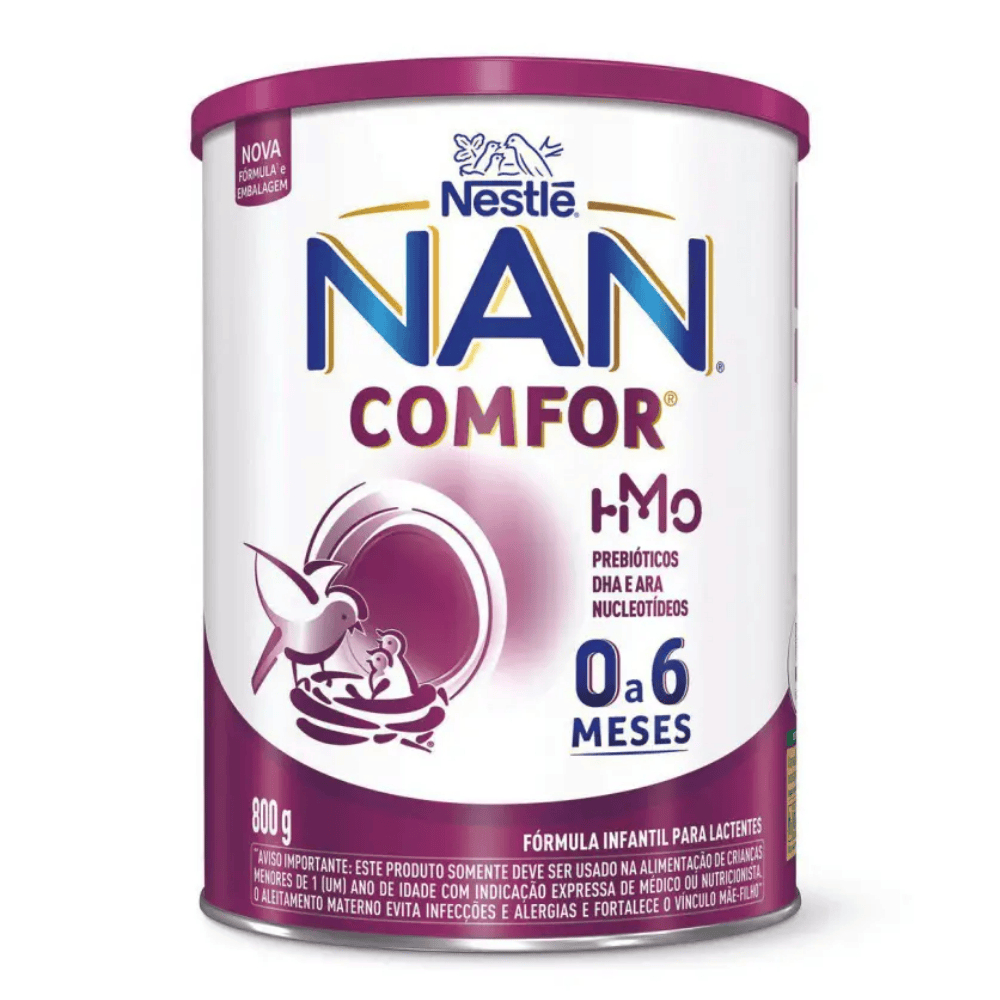 👶 NAN Comfor 1 800g Nestlé – Fórmula Infantil 0 a 6 Meses com HMO, DHA e ARA