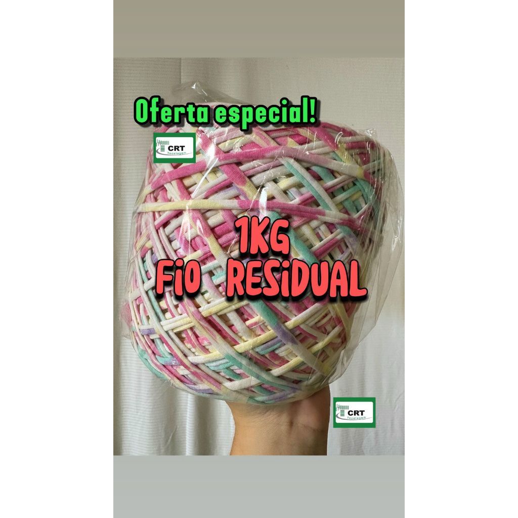 Fio de Malha Residual CRT 1kg – Colorido, Estampado e Diferenciado em Oferta na Shopee