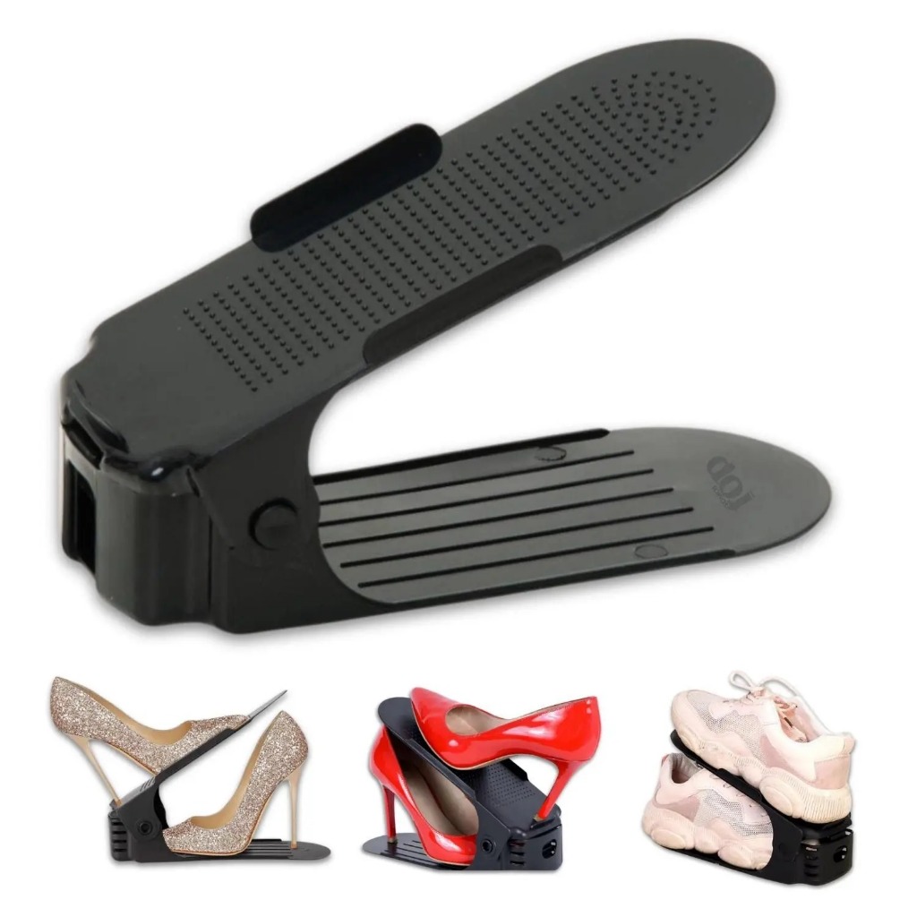 Organizador de Sapatos Saltos Tênis com Altura Regulavel Preto - Bem útil organiza Sapataria
