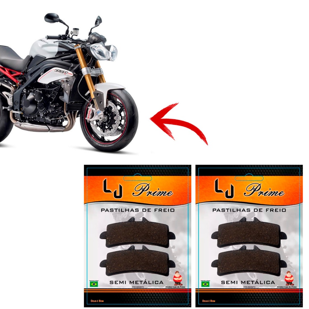 Kit Pastilha Dianteira TRIUMPH SPEED TRIPLE 1050R 2015 2016 2017