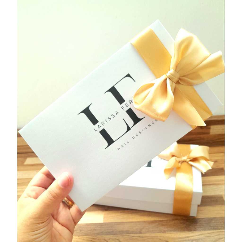 Kit 5 caixas personalizadas de papel com laço para cursos - Tam 17x10x4 em Oferta na Shopee