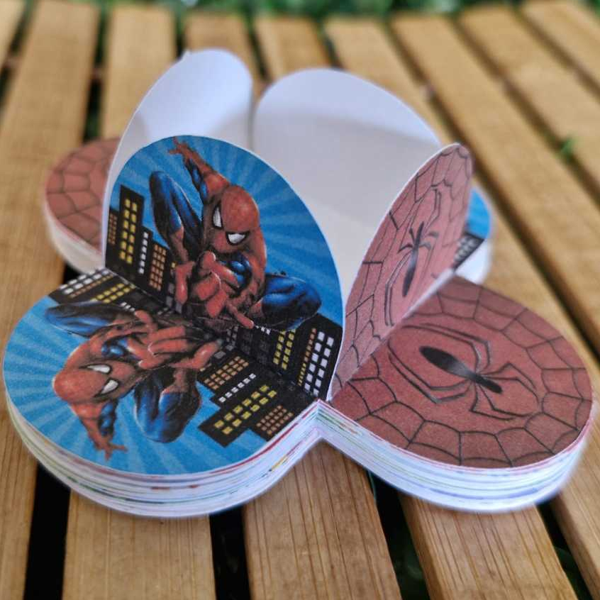 Forminhas de Doces Personalizada Homem Aranha em Pétalas para Brigadeiro - Festa - Aniversário - Lembrancinha