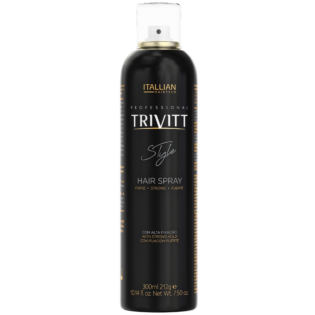 HAIR SPRAY LACCA FORTE TRIVITT 300ML ITALLIAN COLOR em Oferta na Shopee