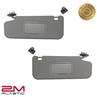 2MPLASTIC Quebra Sol Agile 2010 - 2014 Montana 2012 - 2015 Cinza Escuro Com Espelho em Oferta na Shopee