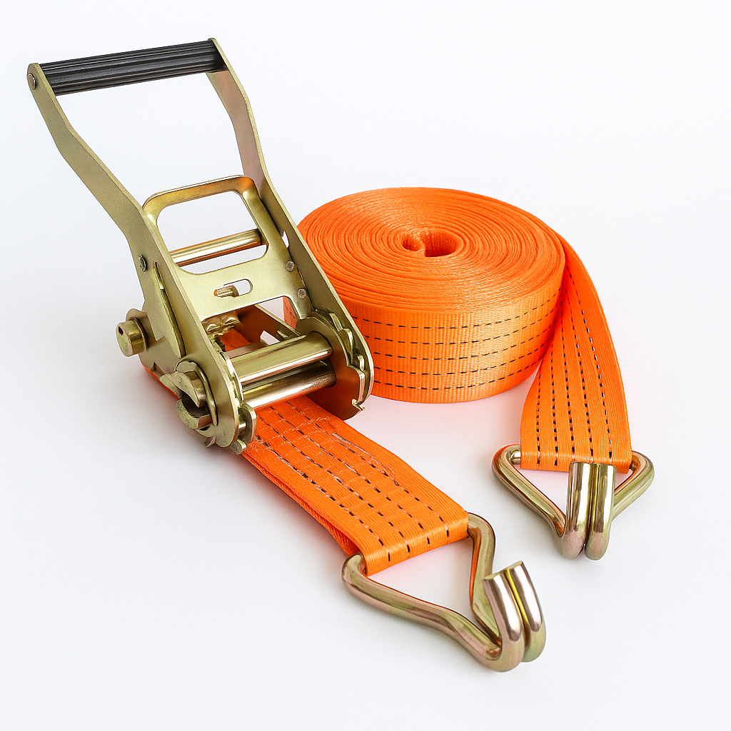 Catraca de Reboque Nylon Cinta de Amarraçao 5 Ton X 5 Metros ST-301 LARANJA
