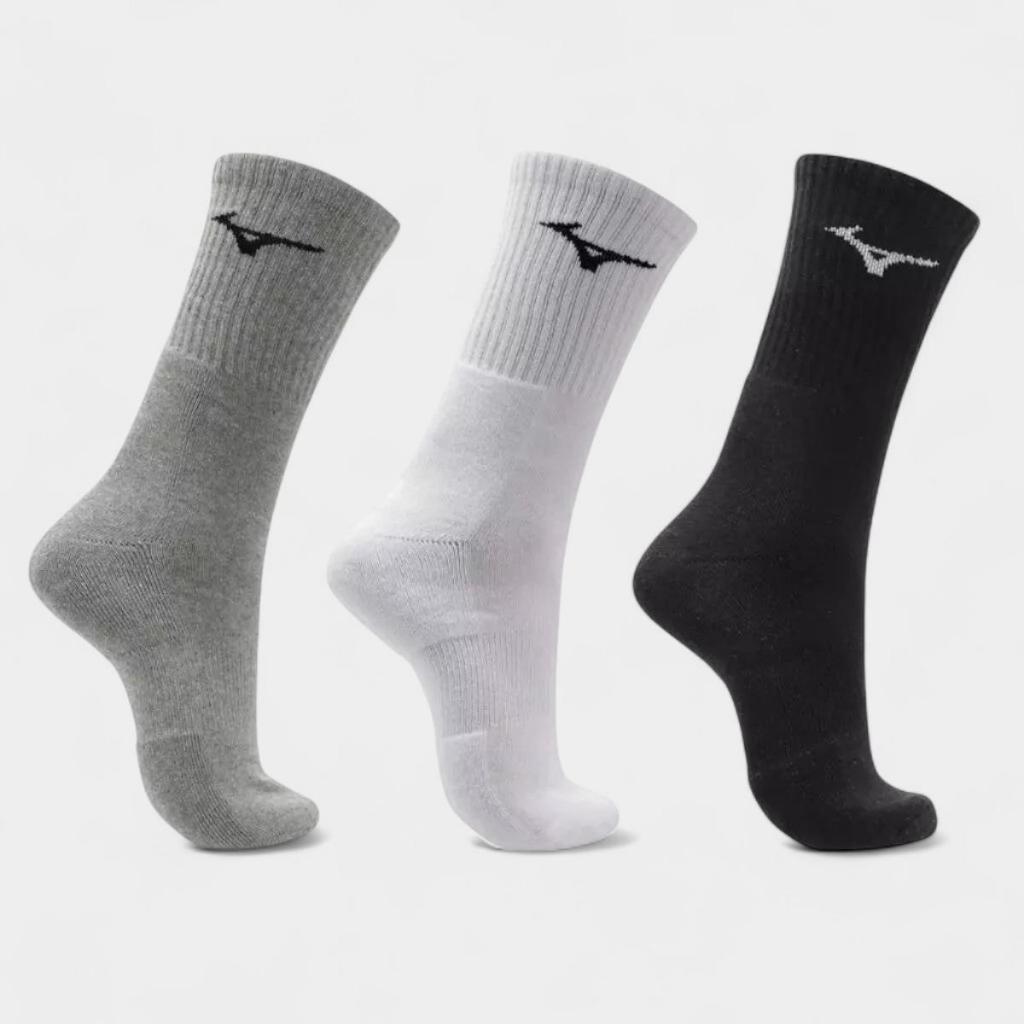 Kit Meia Mizuno Cano Alto Training Pacote com 3 pares Original em Oferta na Shopee