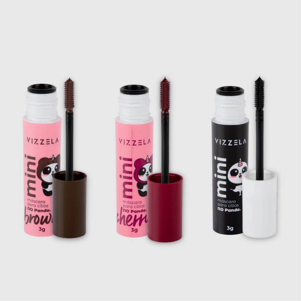Máscara Rímel Para Cílios Panda Volume Cor Preto Vizzela
