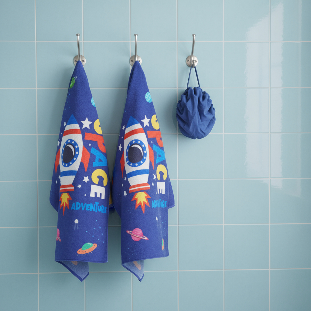Toalha Space com Estampa HD - Poliéster e Algodão de Alta Qualidade - Modelo Importado para Conforto e Estilo