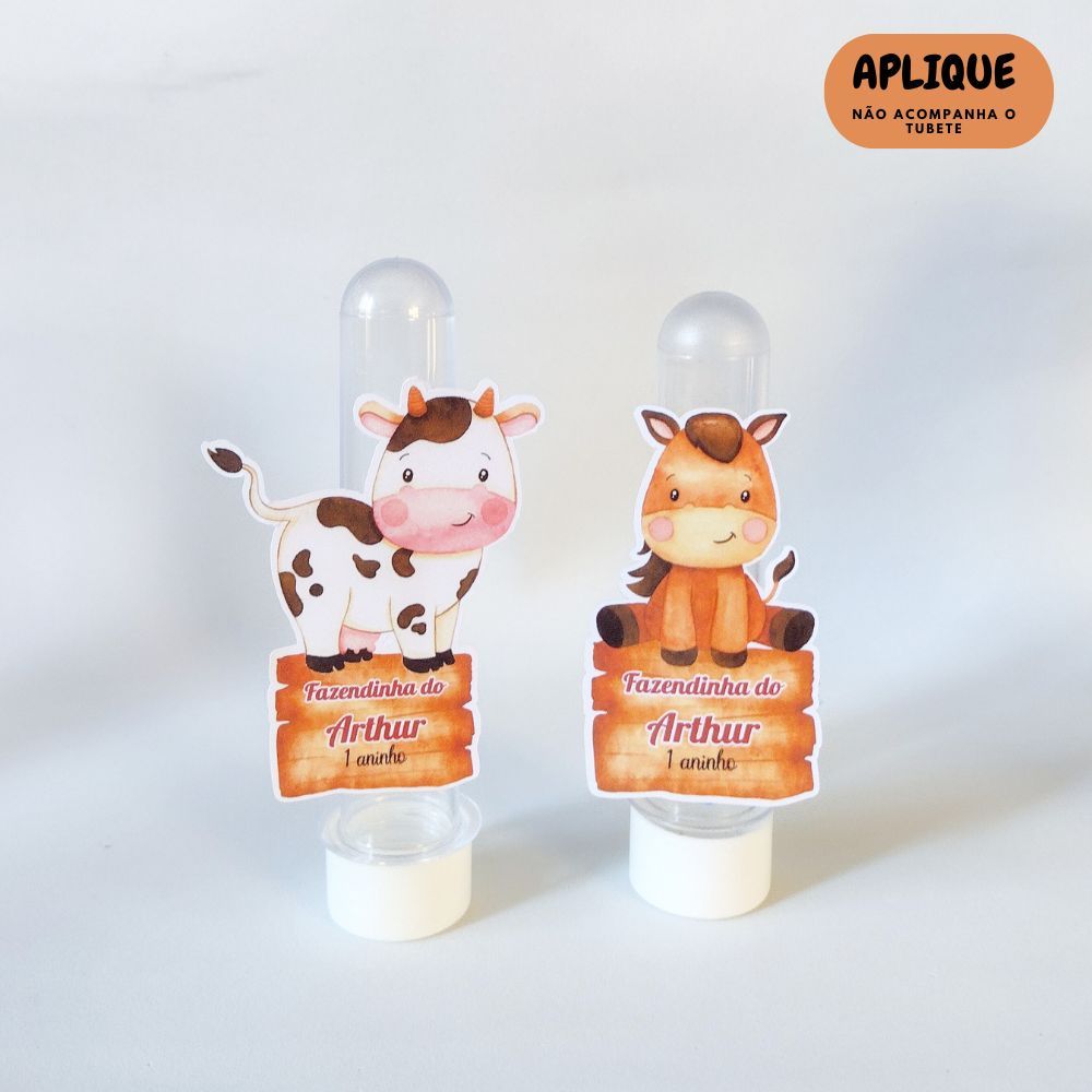 Apliques Personalizados para Tubetes Fazendinha/Lembrancinhas / Kit Festa infantil Fazendinha/Aniversário/papelaria