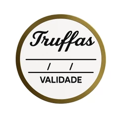 100~1.000 Etiquetas trufa validade cod 408 adesivo redondas