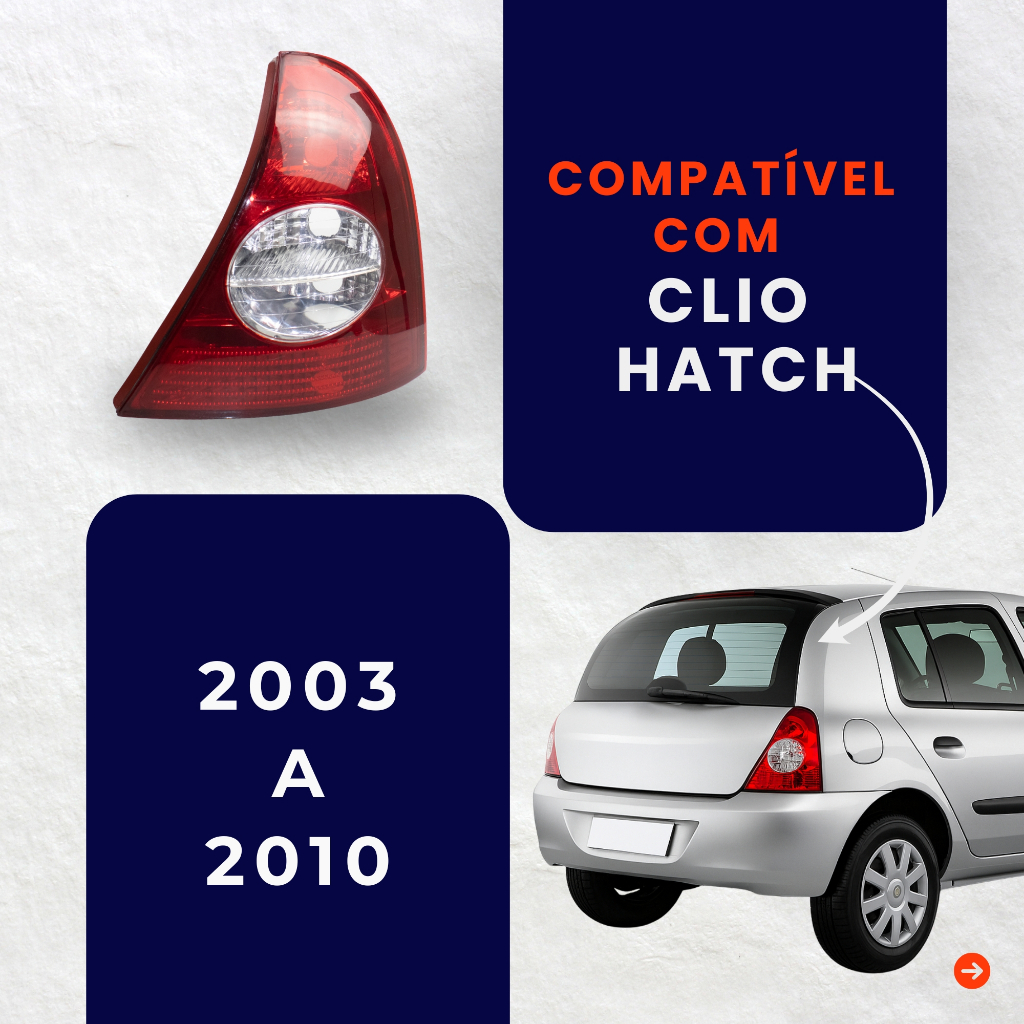 Lanterna Renault Clio 2008 2009 2010 2011 2012 - Bicolor · foto 2