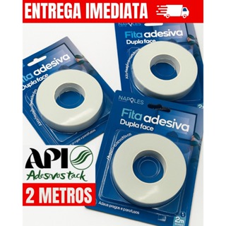 KIT FITA DUPLA FACE BANANA ESPUMA - 3 ROLOS DE 2 METROS CADA em Oferta na Shopee