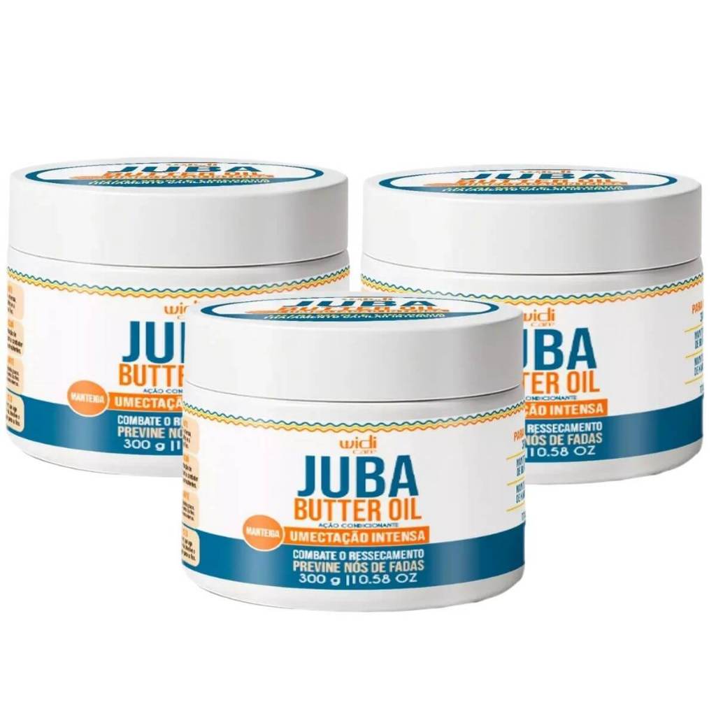 Kit 3 Máscara Juba Butter Oil  Umectação Intensa 500g - Widicare