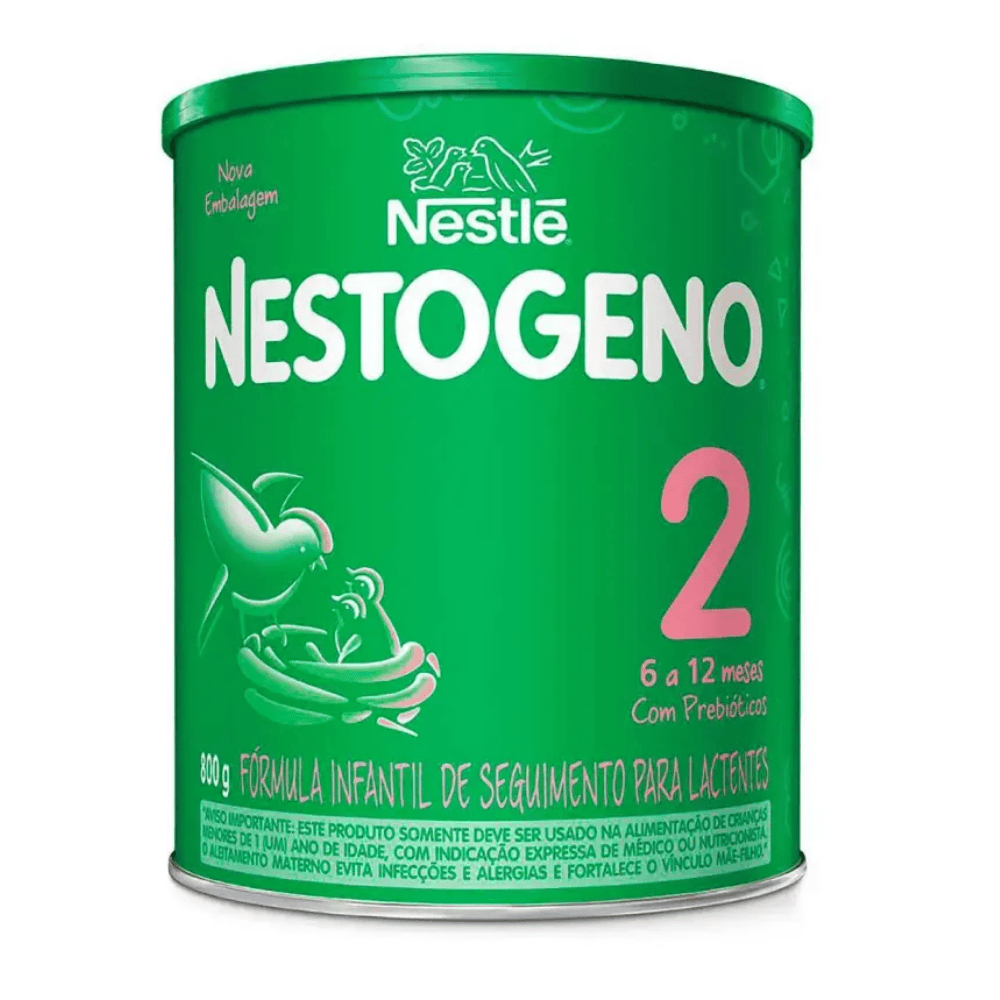 Nestogeno Fórmula Infantil 800g | 6 a 12 Meses | Prebióticos e Nutrição Completa