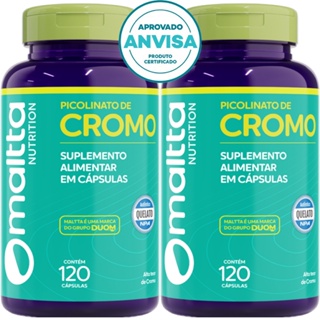 KIT 2x Picolinato de Cromo ( 1 Cápsula ao Dia ) - 120 Cápsulas 450mg - Duom em Oferta na Shopee