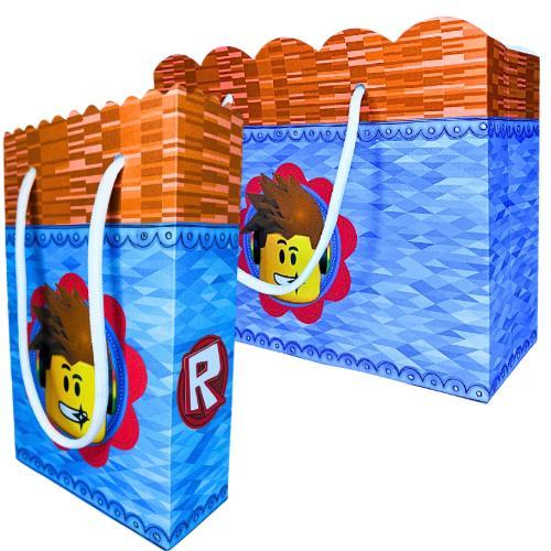 Sacolinha Personalizada Roblox Sacolinhas para Lembrancinha de Aniversário Menino Infantil Sacolas Jogo