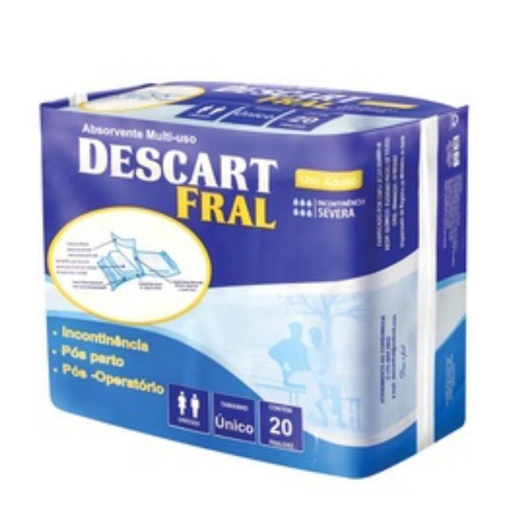Absorvente Pós Multi-uso Descart Fral - 20 UNIDADES. — imagem 2 de 2