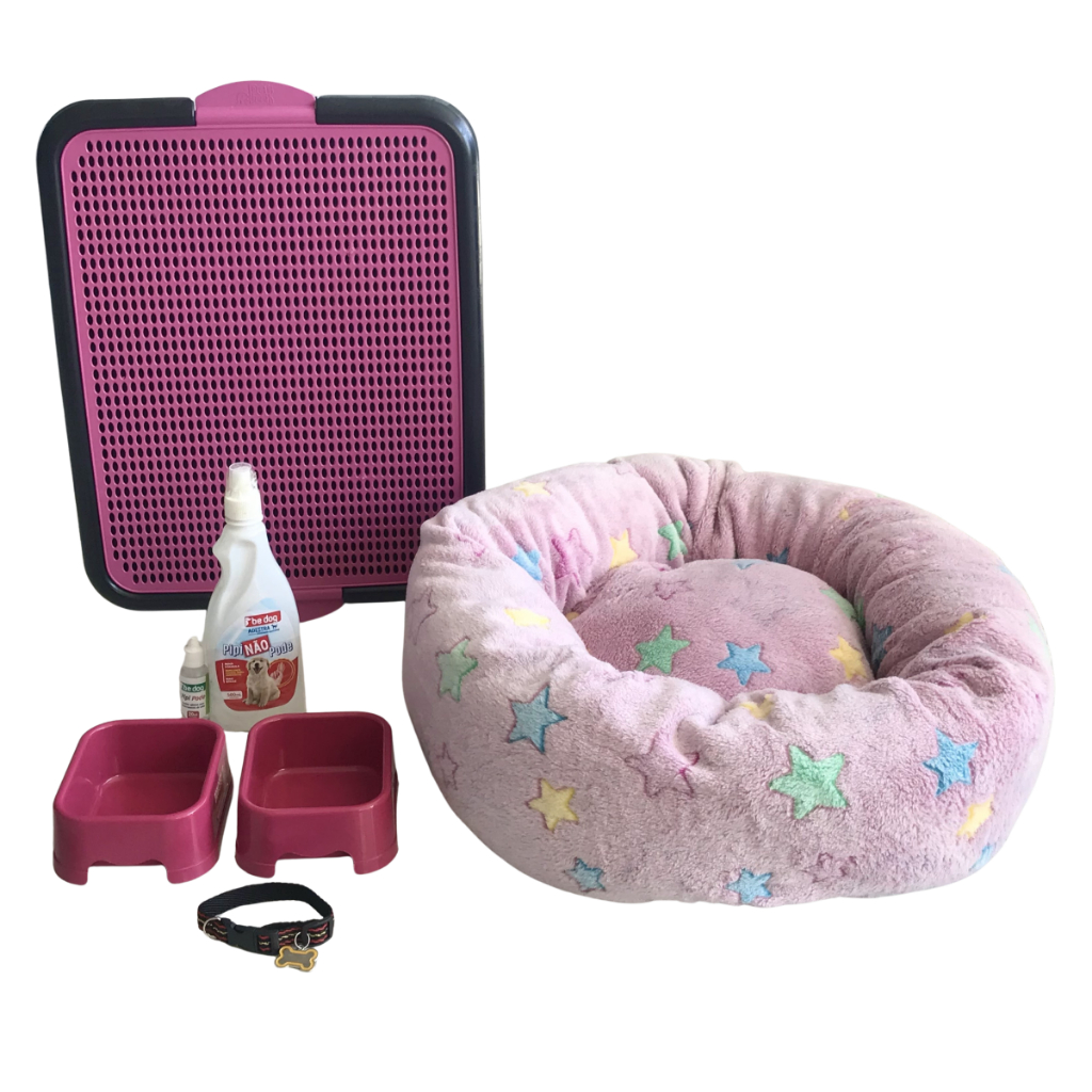 Kit Cama nuvem felpuda para cachorro e gato pet Estampada super macia P a G