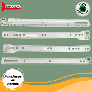 Corrediça Trilho Para Gaveta Branca - 30cm, 35cm, 40cm e 45cm - com 1, 2, 3 e 4 jogos  - Corredica Jomarca em Oferta na Shopee