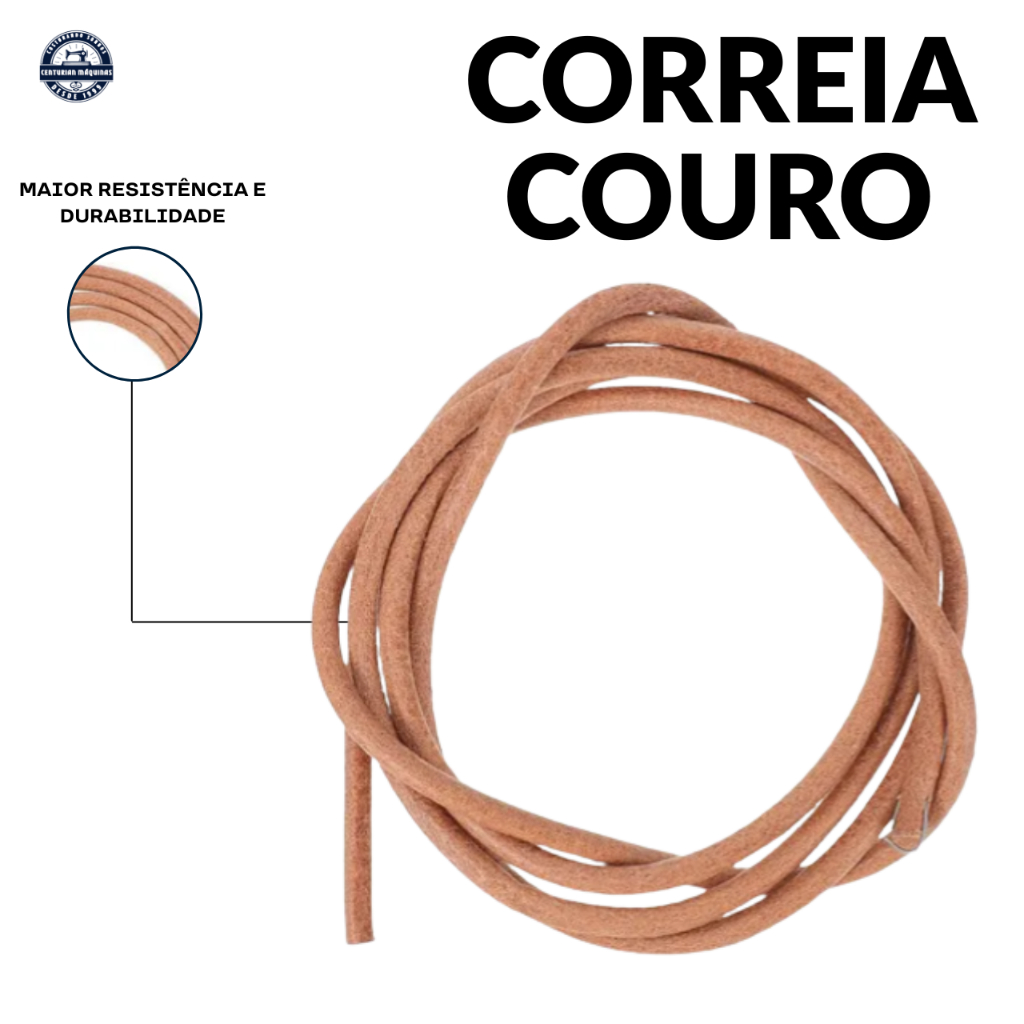 Correia De Couro para Maquina De costura Antiga- Singer,Elgin,Vigorelli,Philips entre outras