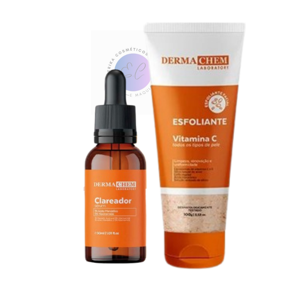 Kit Skincare Clareador Facial com Sérum e Esfoliante Dermachem