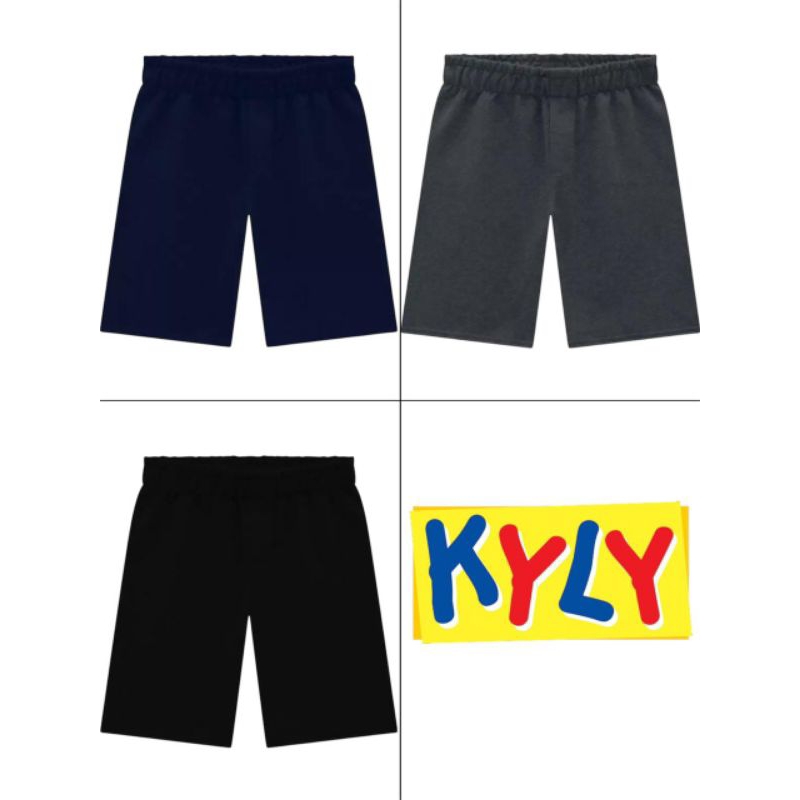 KIT 2 BERMUDA KYLY MOLETOM INFANTIL em Oferta na Shopee