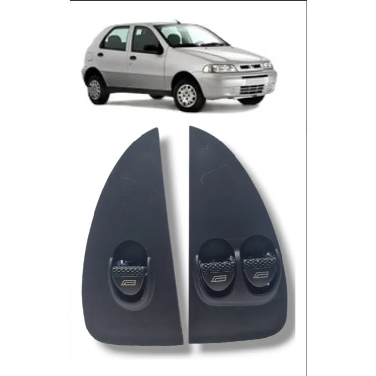 Kit 2 Botões Vidro Elétrico Palio Fire Duplo e Simples - Âmbar em Oferta na Shopee