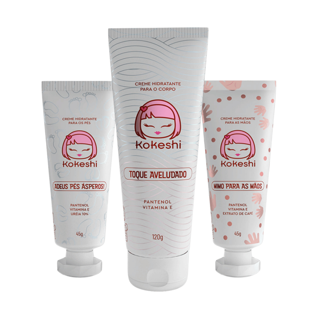 Kit Hidratação Corporal Intensa Kokeshi Para Pés Mãos e Corpo em Oferta na Shopee