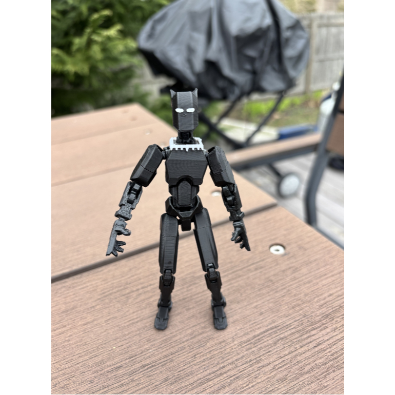 Boneco Pantera Negra Dummy 13 Articulado Brinquedo Articulado Opção Montado e Desmontado