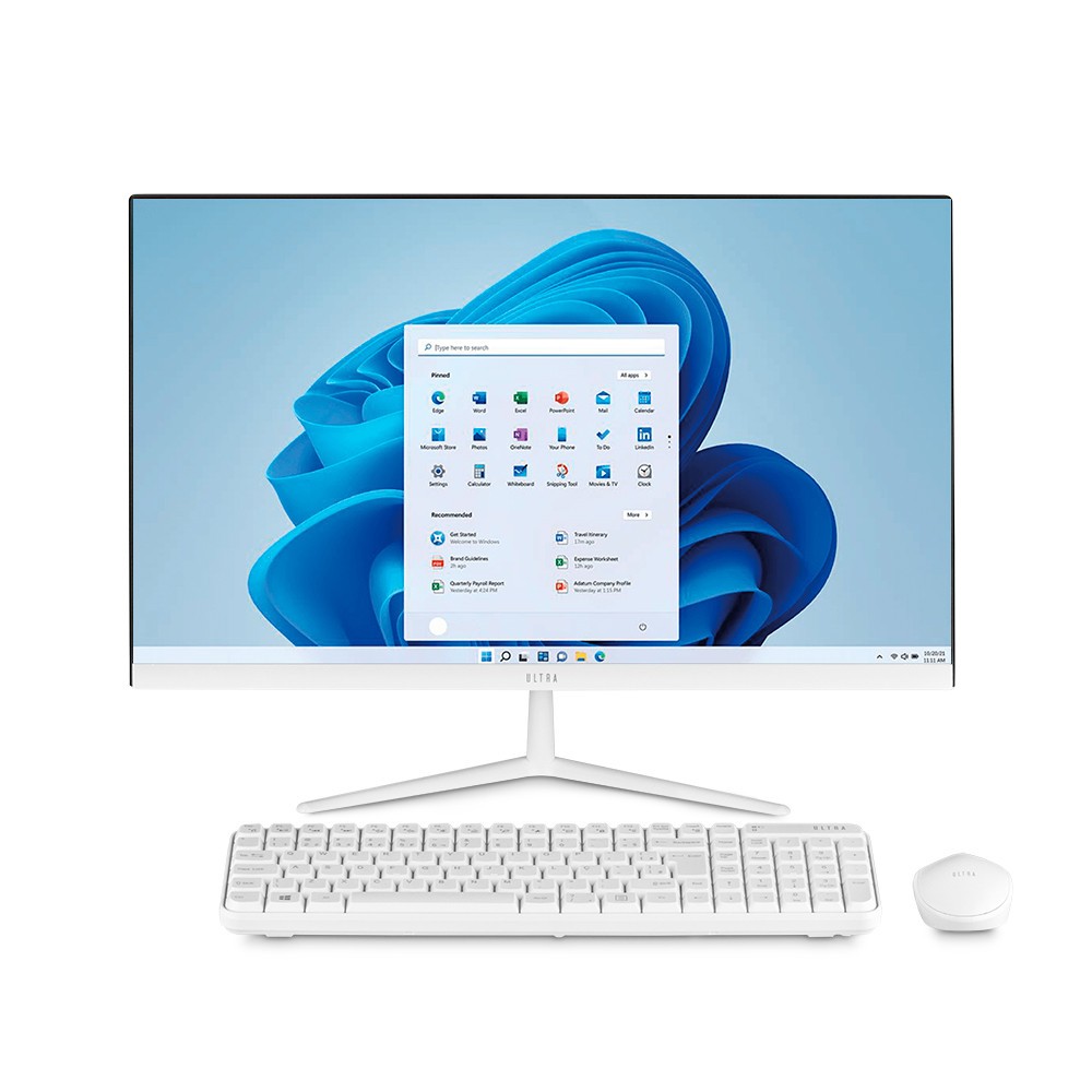 All in One Ultra, com W11 Home, Intel Celeron 4GB 120GB SSD, Tela 23,8FHD + Microsoft 365 P+ 1TB na Nuvem Branco - UB830 em Oferta na Shopee