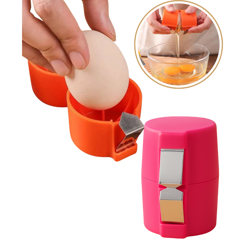 Quebrador Abridor Separador Ovos Portátil Plástico  – Utensílios Cozinha Prático Ideal Para Receitas em Oferta na Shopee