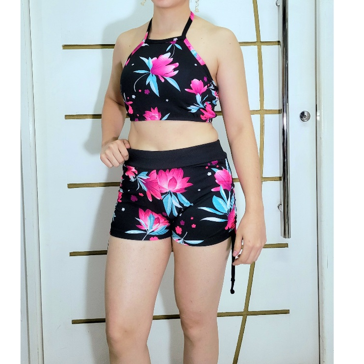 TRIKINI KIT 3 PEÇAS BIQUINI PLUS SIZE COM BOJO + SHORTS FEMININO PRAIA E PISCINA