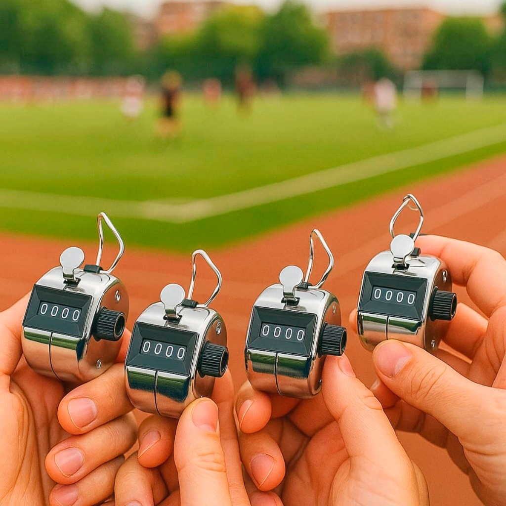 Kit 4 Contador Manual Mecânico 4 Dígitos Analógico Numérico Pratico Controle de estoque esportes