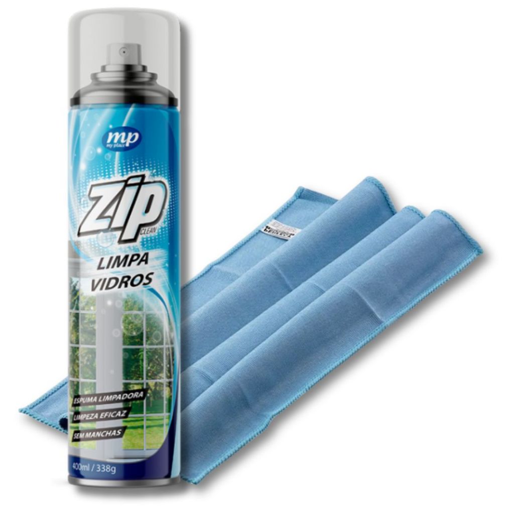 Kit limpa vidros com 1 limpa vidros Spray My Place e 1 Pano limpa vidros/ eletrônicos Azul Perfect Pro