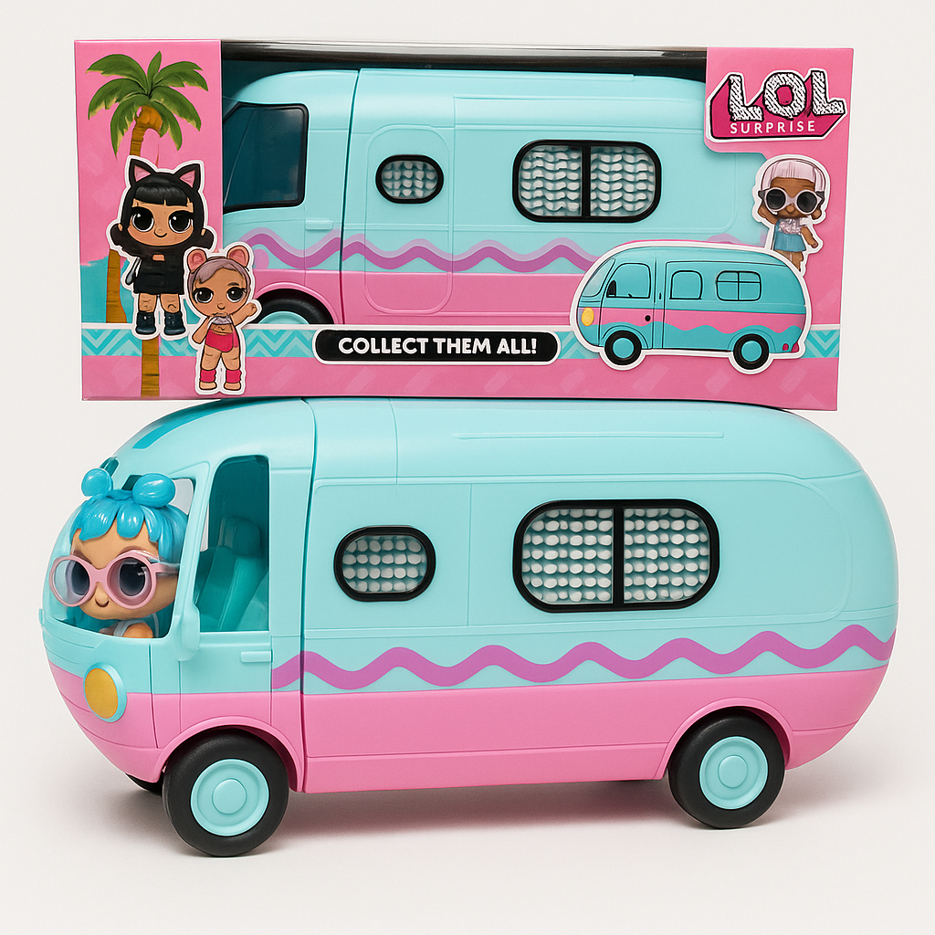 Brinquedo Infantil Ônibus Trailer Com Boneca LQL Mini Doll