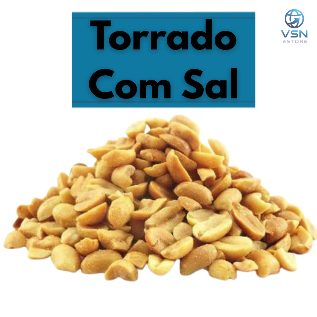 Amendoim Torrado Sem Pele 1Kg (COM SAL)