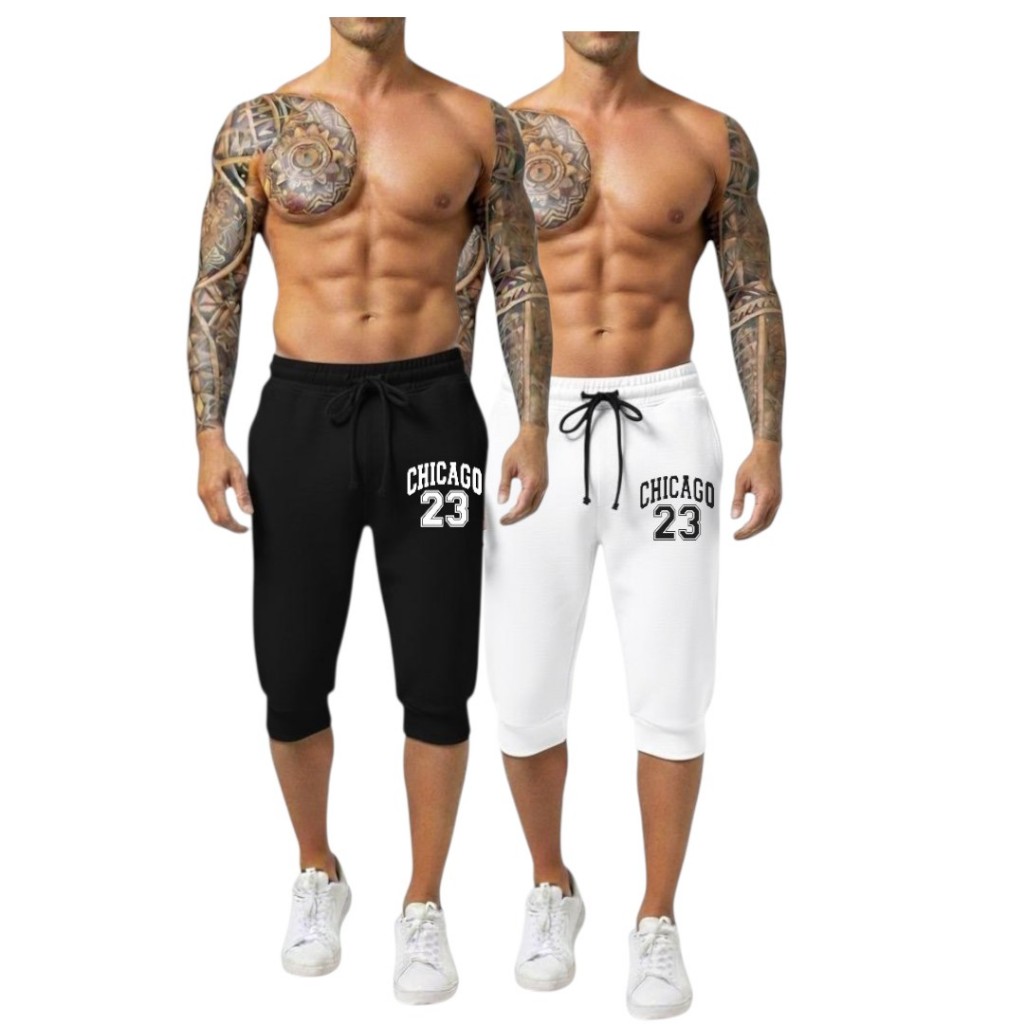 kit 2 bermudas academia masculina treino corsário corrida