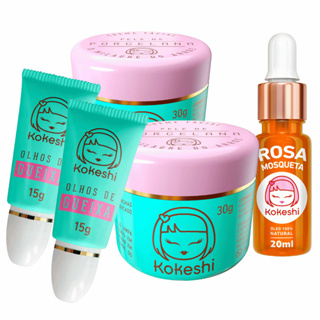 Kit Kokeshi Renovadores Faciais + Óleo de Rosa Mosqueta Super Kit Pele de Porcelana Vidro em Oferta na Shopee