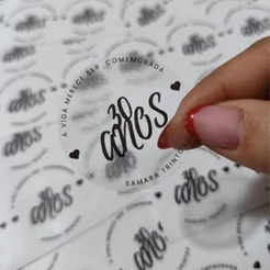 Etiquetas Adesivas Personalizadas Vinil Transparente, Adesivo Personalizado.