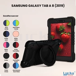 Capa Smart Com Suporte Giratório para Tablet Samsung Galaxy Tab A8 T290 T295 (2019) - 8 Polegadas