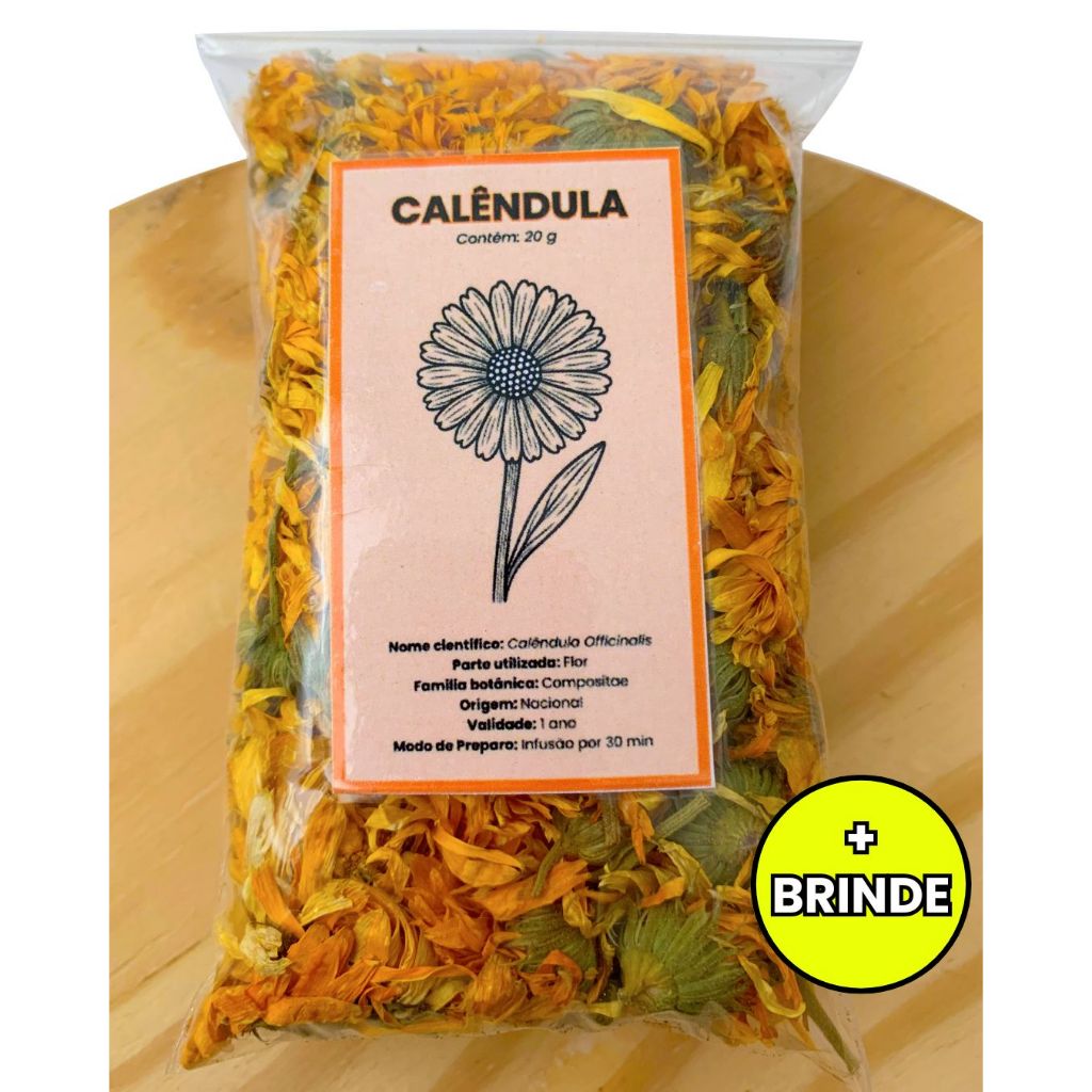 Calêndula Nacional -  Pétalas de Calêndula Officinalis 20g em Oferta na Shopee