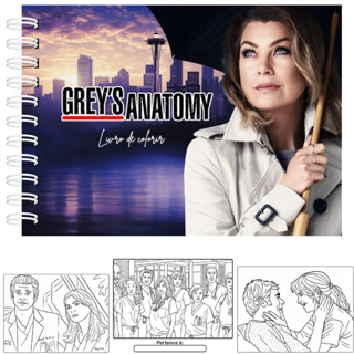 Livro de Colorir Inspirado na Série Grey's Anatomy Capa Dura 50 Folhas 180g + Acetato em Oferta na Shopee