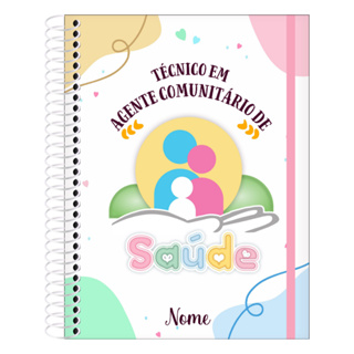 Caderno Técnico em Agente Comunitário de Saúde 100 folhas - 600 Cadastros - Capa Dura Personalizado em Oferta na Shopee